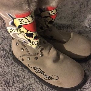 Ed hardy boots size 7